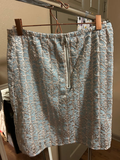 Teal Lace Mini Skirt Size S