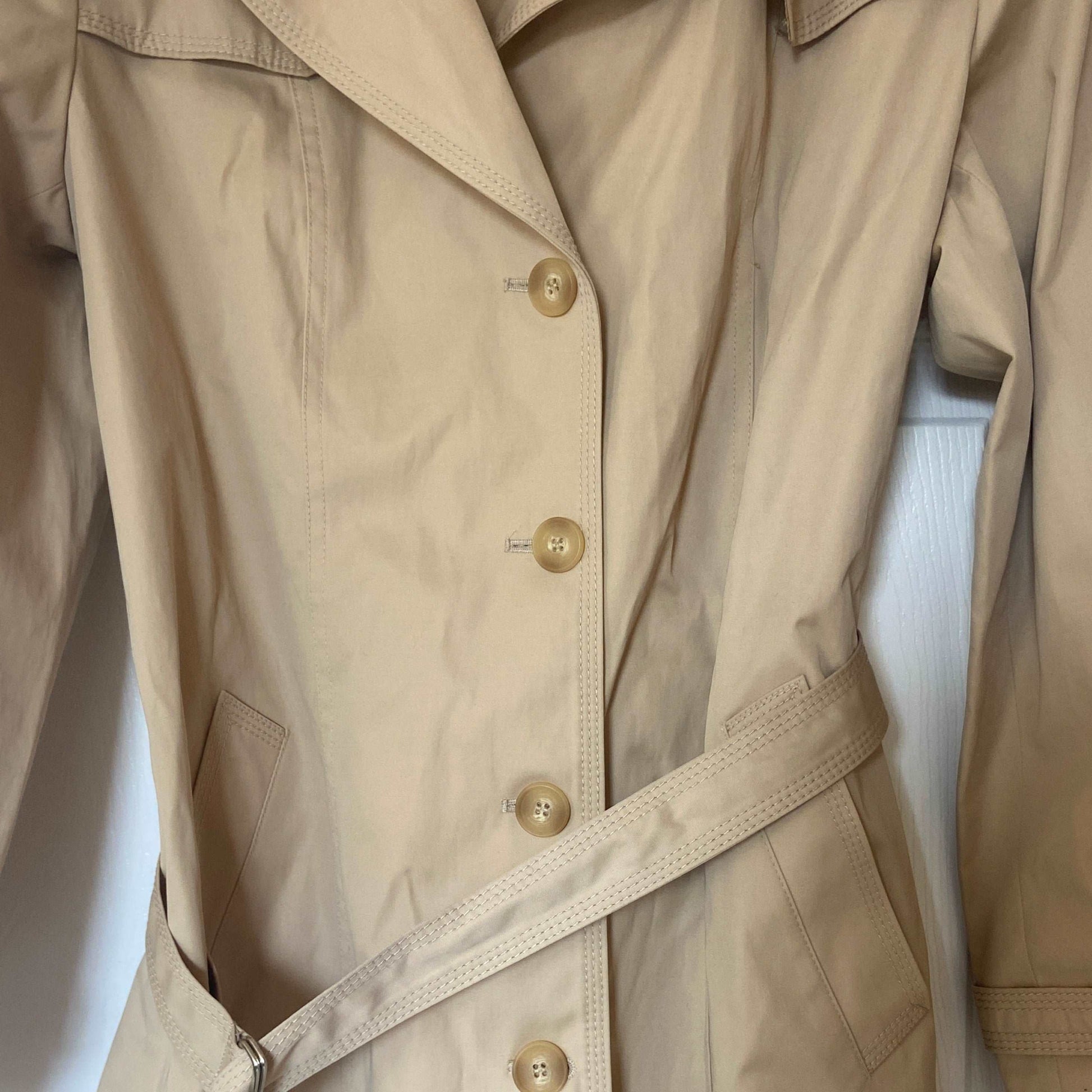 Tan Long Trench Coat Size L