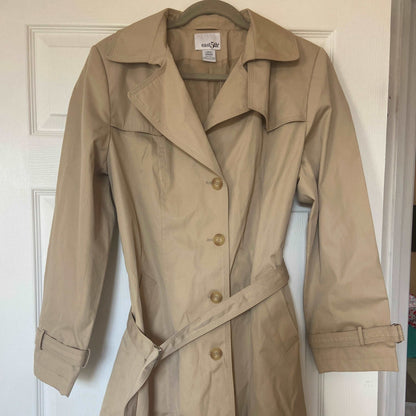 Tan Long Trench Coat Size L