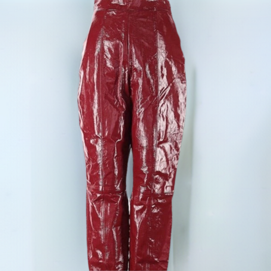 LPA Red Ruby Leather Pants Size XXS